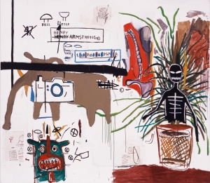 Jean‐Michel Basquiat - Wicker, 1984, acrylic, oilstick and xerox collage on canvas