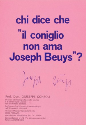 Joseph Beuys - Chi dice...?, 1978, offset on cardstock, stamps reproduced