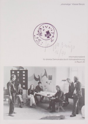 Joseph Beuys - ehemalige Klasse Beuys, 1975, folded handout, stamped