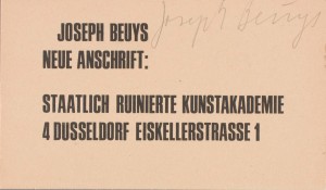 Joseph Beuys - Neue Anschrift, 1973