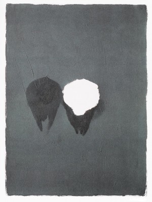 Joseph Beuys - Painting Version 1-90, 1976, oil paint and butter on wove with torn hole