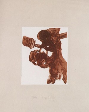 Joseph Beuys - Suite Schwurhand: Foetus, 1980, etching, aquatint and lithograph on paper laid down on gray Rives wove