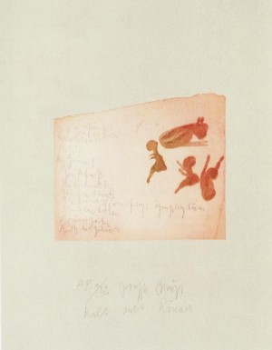 Joseph Beuys - Suite Schwurhand: Kalb mit Kinder, 1980, aquatint and lithograph on paper laid down on gray Rives wove