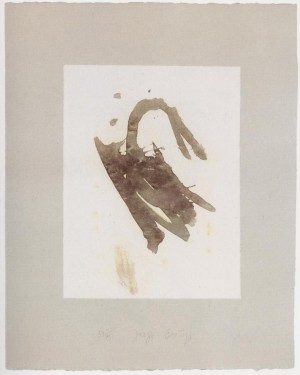 Joseph Beuys - Suite Schwurhand: Schwan, 1980, etching, aquatint and lithograph on paper laid down on gray Rives wove