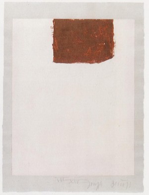 Joseph Beuys - Suite Schwurhand: Wandernde Kiste 4, 1980, lithograph on paper laid down on gray Rives wove