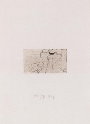Joseph Beuys - Suite Zirkulationszeit: Kreuz des Saturn, 1982, etching and drypoint on white wove