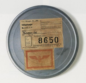 Joseph Beuys - Transsibirische Bahn, 1980, 16 mm film in metal can with stickers, stamped