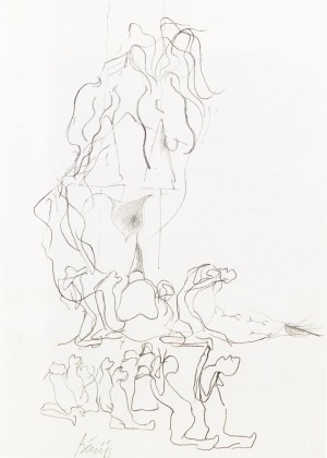 Joseph Beuys - Von Tod zu Tod und andere kleine Geschichten, 1965, book by Richard Schaukal with original pencil drawings by Joseph Beuys, 80 pages, clothbound, in slipcase