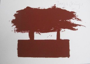 Joseph Beuys - Zeichen aus dem Braunraum, 1984, one of eight silkscreen on paper, in portfolio