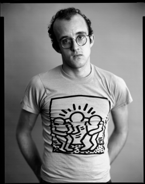 Timothy Greenfield‐Sanders - Portrait of Keith Haring, 1985, black and white photograph