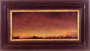 Mark Innerst - Daylight Savings (View from Manhattan minus the Empire State Building and The World Trade Center), 1986, oil on acrylic on board
