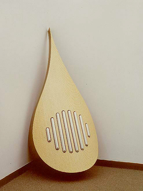 Richard Artschwager - Instrument, 1990, Formica on wood with chrome-plated brass