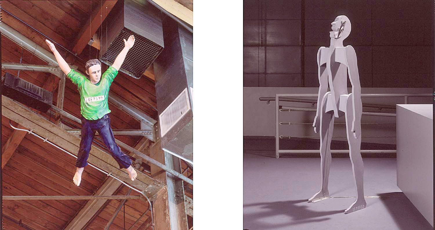 Jonathan Borofsky - Chattering Man Looking at Flying Figure, 1983-84 /1994, mixed media