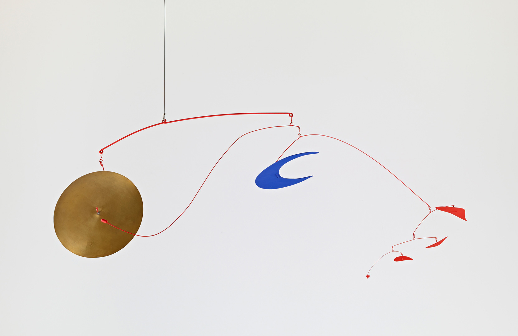 Alexander Calder - The Brass Gong, 1948, painted sheet metal and rod with brass disc