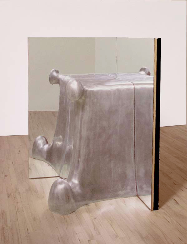Saint Clair Cemin - Teddy Bear, 1990, aluminum, mirrors, wood, steel