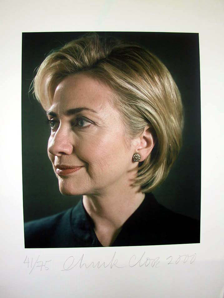 Chuck Close - Hillary, 2000, digital ink jet print