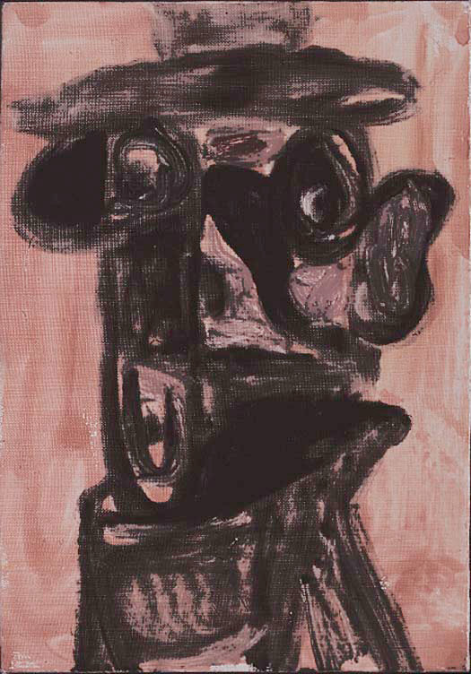 George Condo - The Bum, 1985, oil on canvas