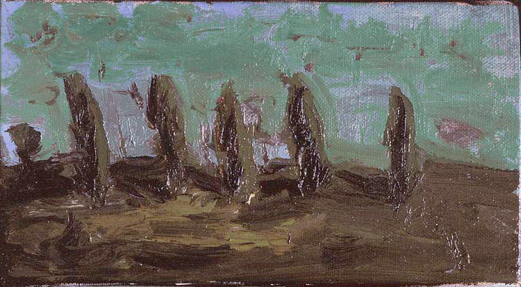 George Condo - Landscape, 1985, oil on canvas