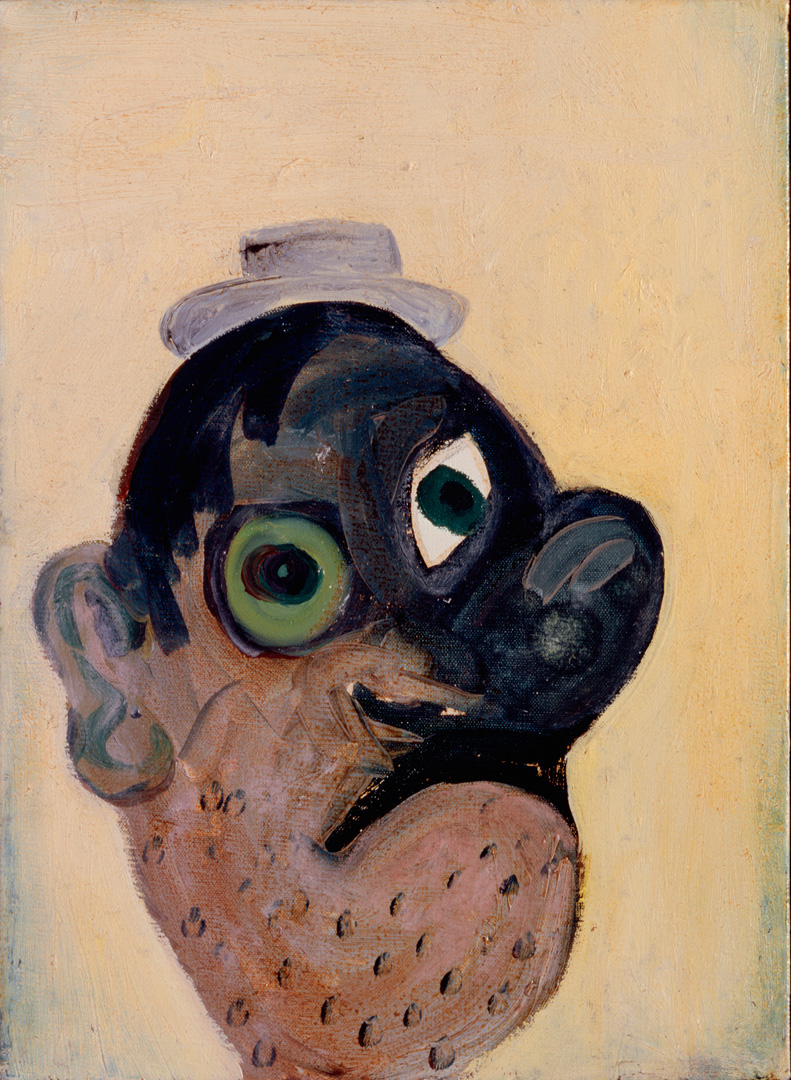 George Condo - White Eyes, 1985, oil on canvas