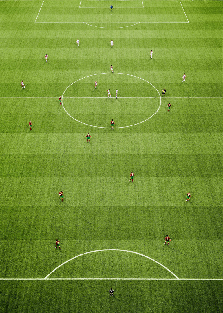 Andreas Gursky - EM, Arena, Amsterdam II, 2000, chromogenic print mounted on Plexiglas in artist's frame
