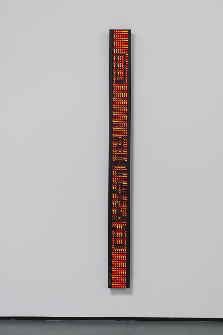 Jenny Holzer - Laments: I am a man..., 1987, Electronic LED sign: red & yellow diodes