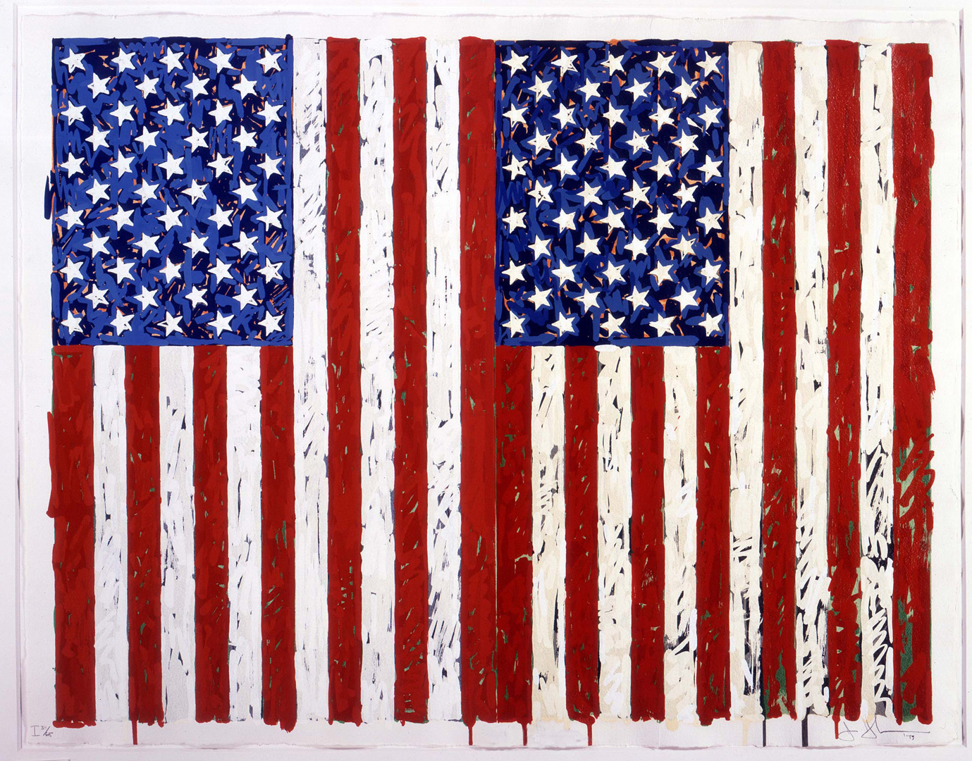 Jasper Johns - Flags I, 1973, silkscreen, 31 screens