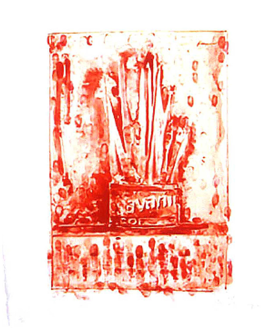 Jasper Johns - Savarin 3 (Red), 1978-79, lithograph on Richard de Bas paper