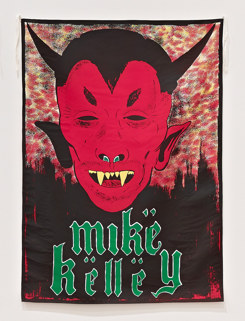 Mike Kelley - Satan's Nostrils (from series "Pansy Metal/Clovered Hoof"), 1989, screenprint on silk