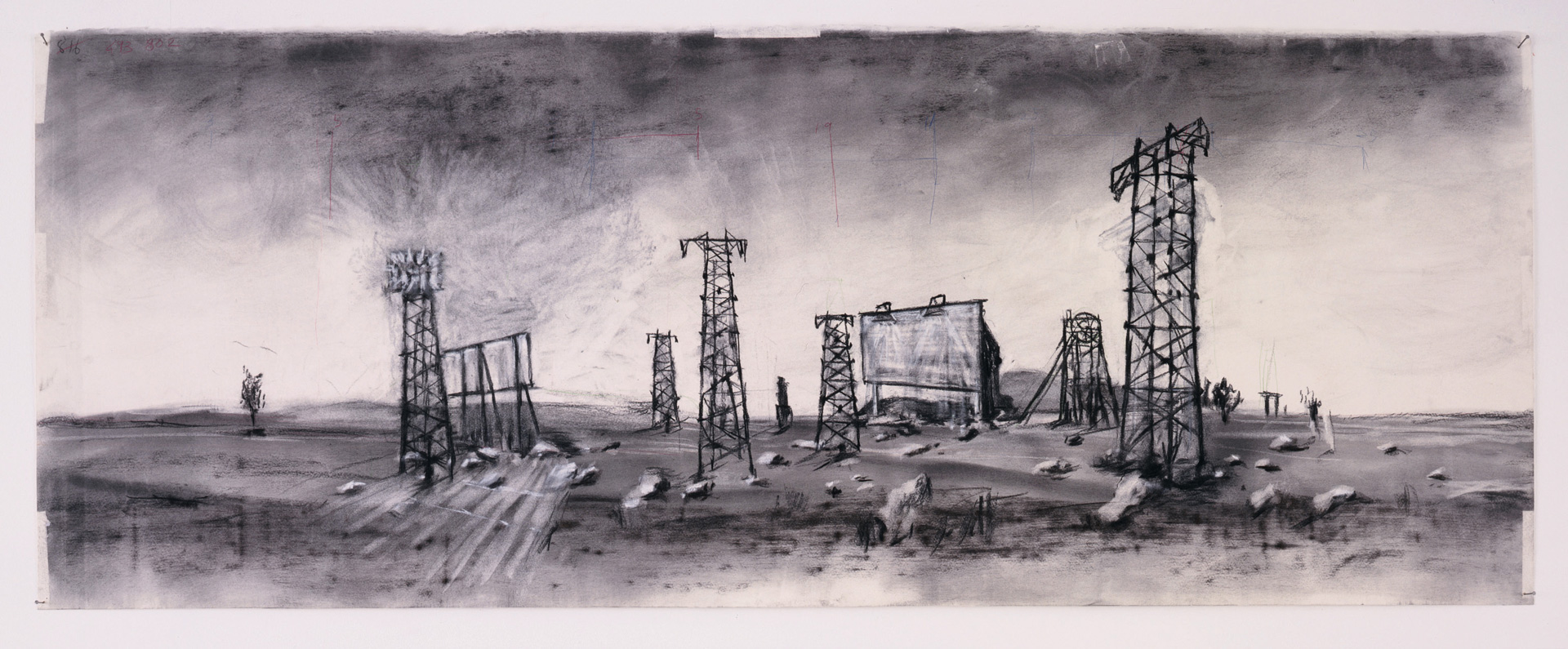 William Kentridge - Drawing from Il Ritorno d'Ulisse (The Return of Ulysses), 1998, charcoal and colored chalks on on paper