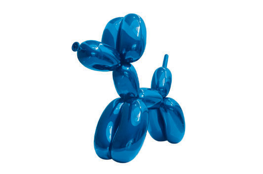 Jeff Koons - Balloon Dog (Blue), 1994-2000, mirror-polished stainless steel with transparent color coating