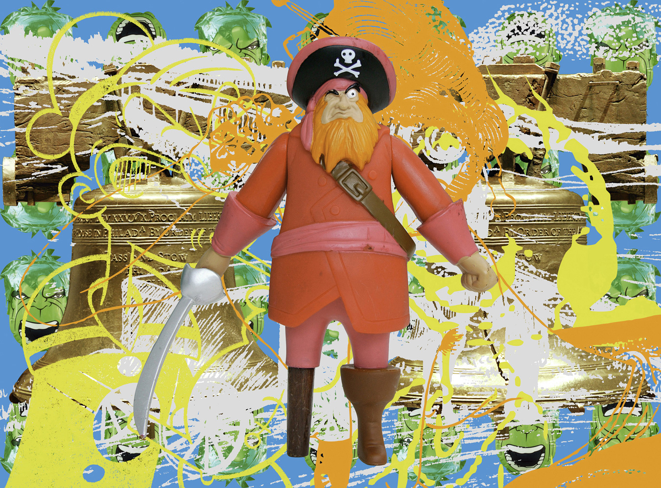 Jeff Koons - Peg Leg Liberty Bell, 2008, oil on canvas