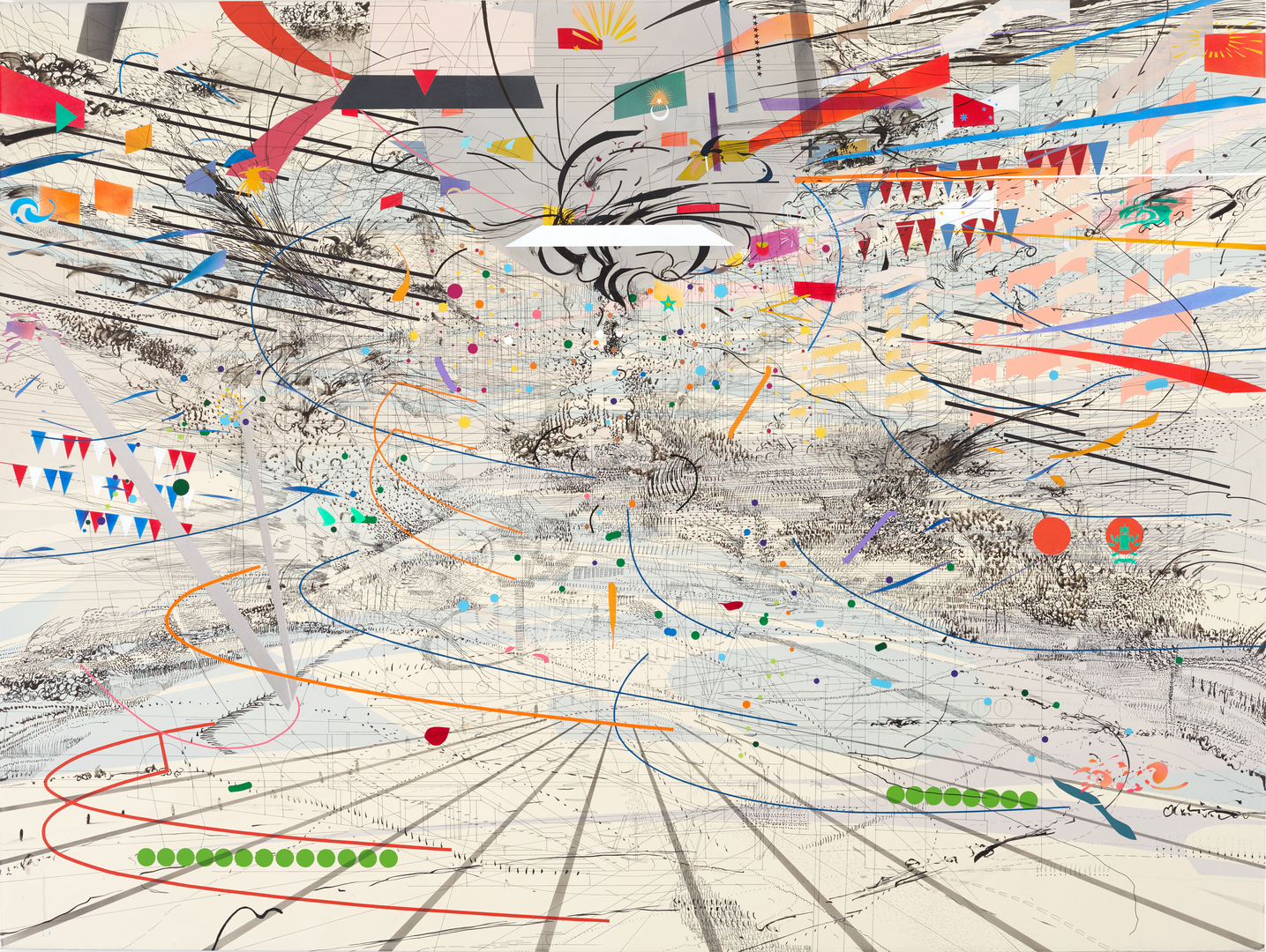 Julie Mehretu - Congress, 2003, ink and acrylic on canvas