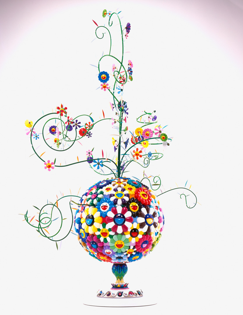 Takashi Murakami - Flower Matango (b), 2001-2006, fiberglass, resin, oil paint, lacquer, acrylic plates, and iron