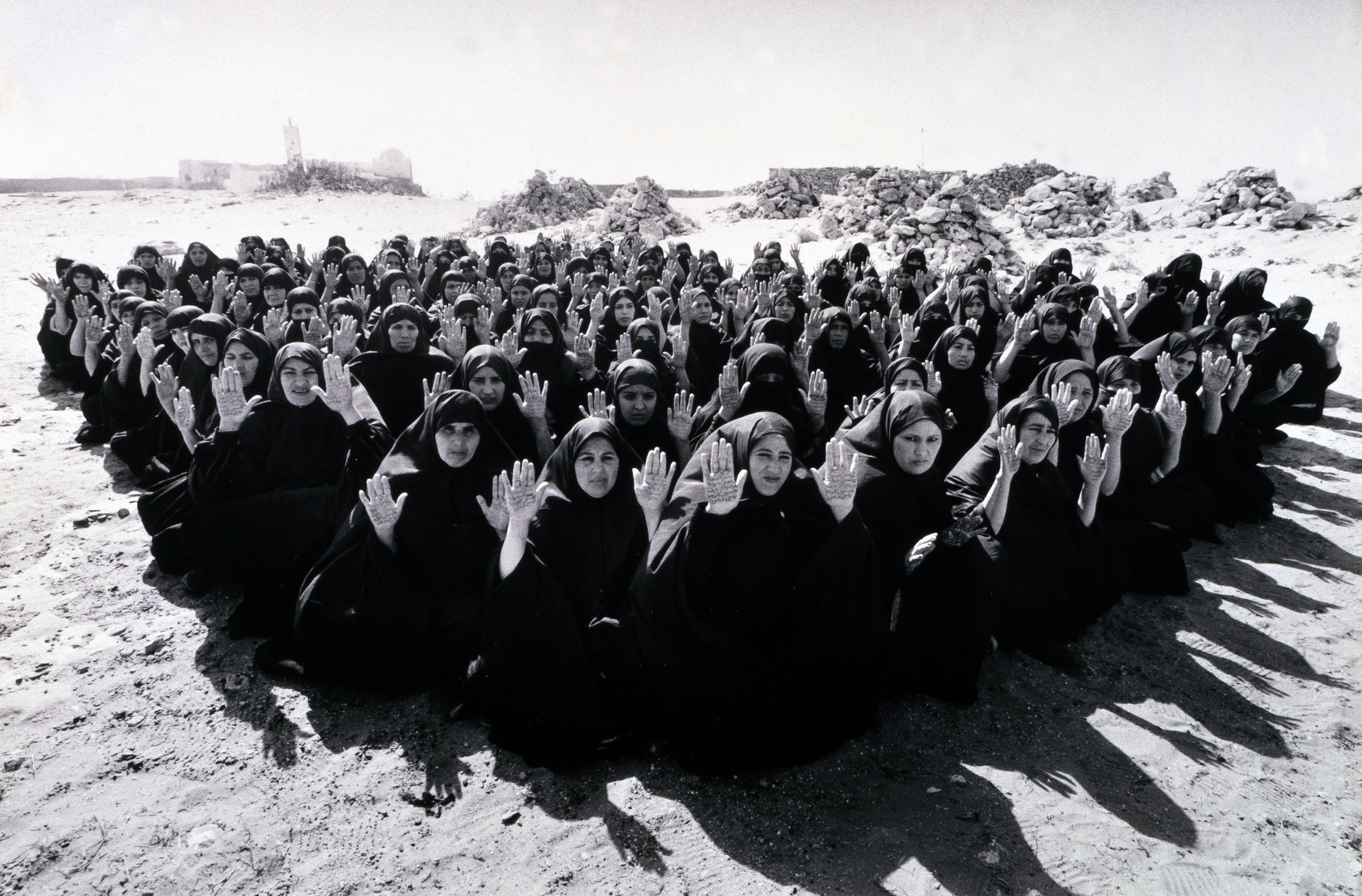 Shirin Neshat - Rapture, 1999, two-channel video/audio installation, 16mm film transferred to video