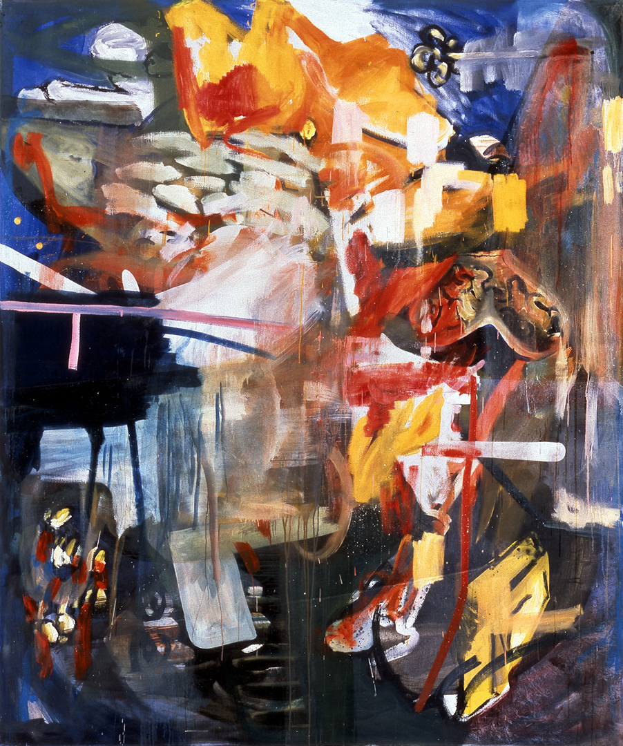 Albert Oehlen - Twins, 1994, oil, enamel and acrylic on canvas