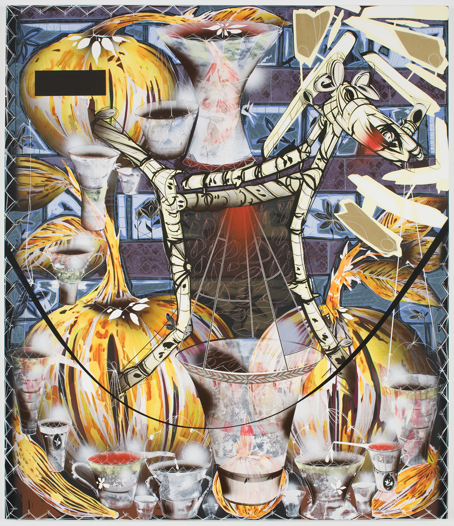 Lari Pittman - Untitled #2, 2008, acrylic, Cel-vinyl, and aerosol lacquer on gessoed canvas over panel