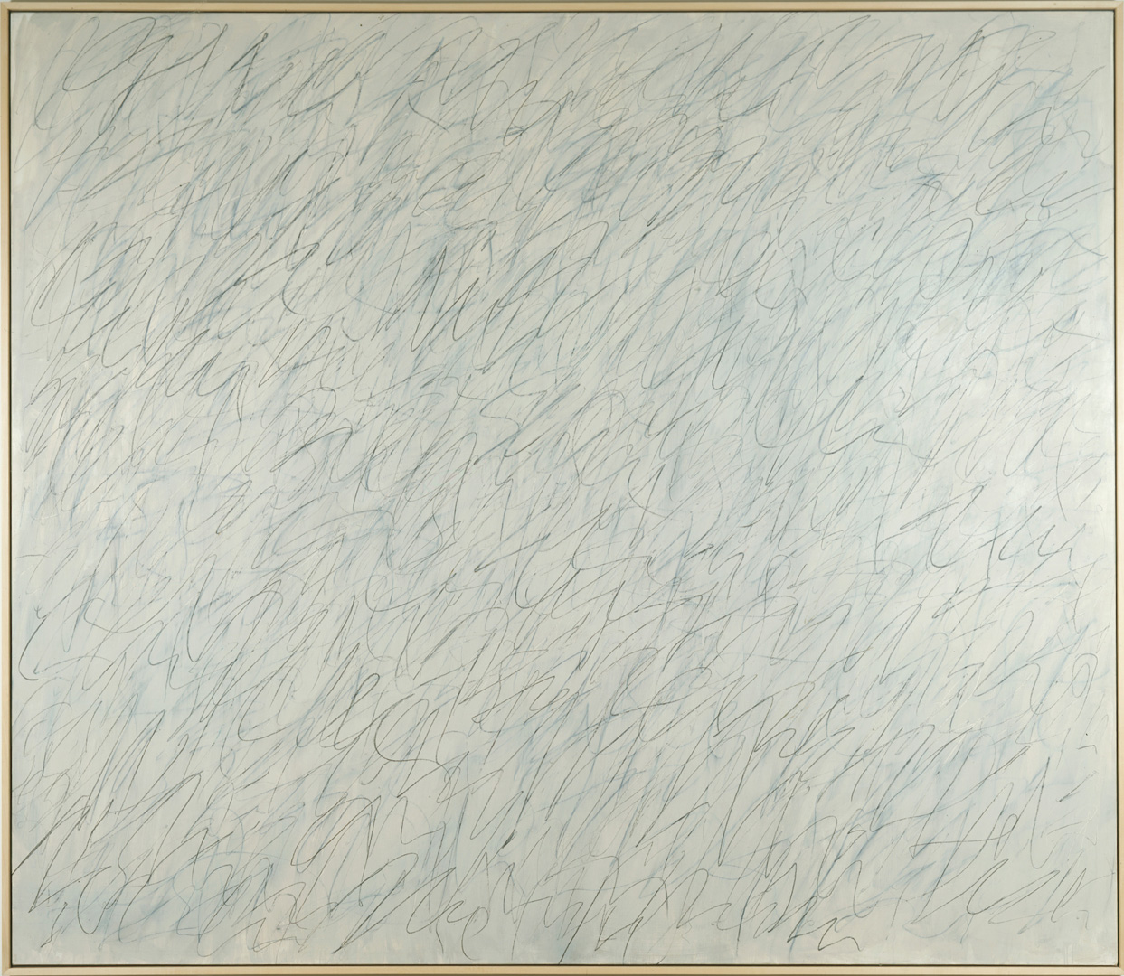 Cy Twombly - Nini's Painting [Rome], 1971, oil based house paint, wax crayon, and lead pencil on canvas