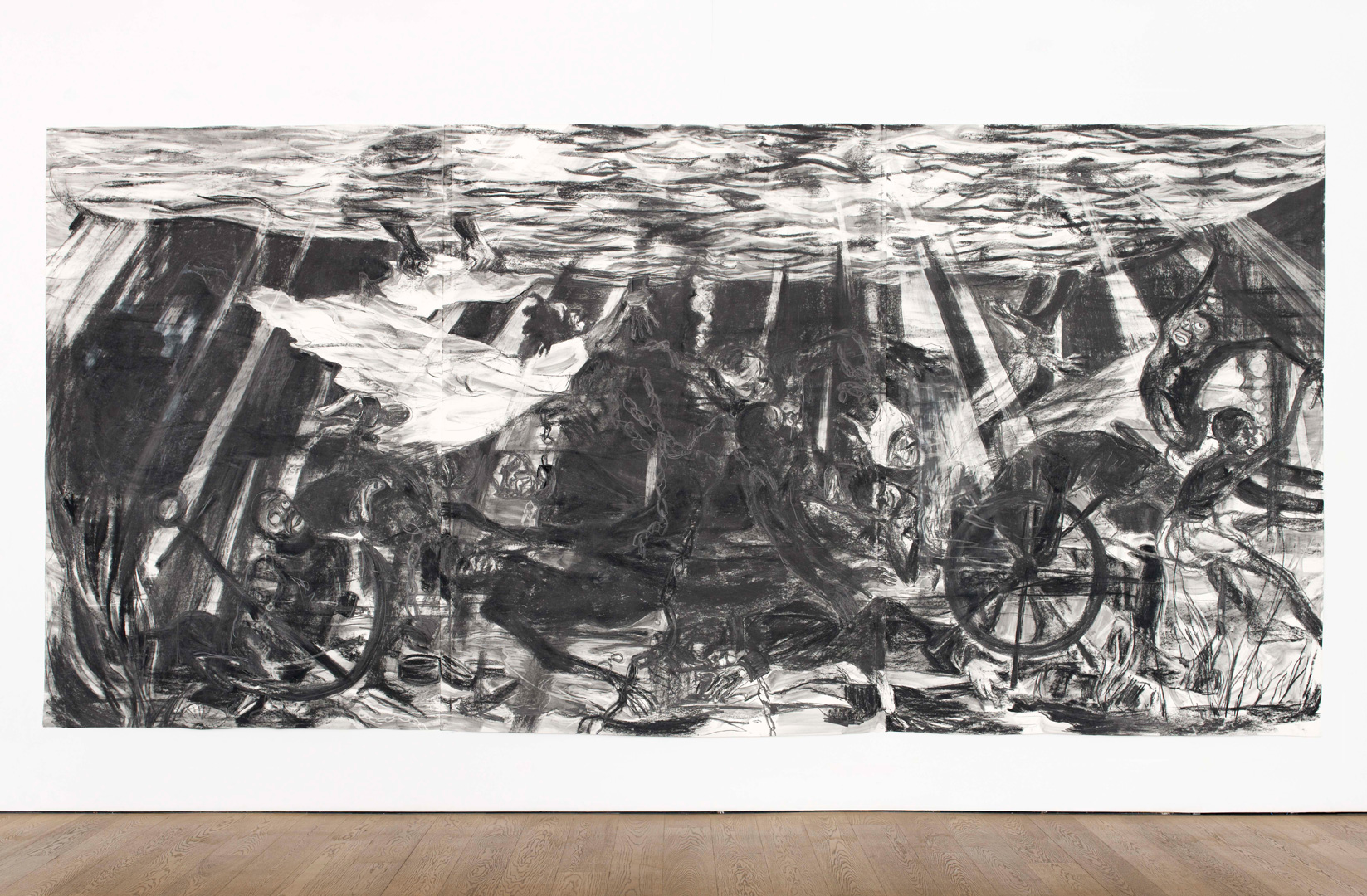 Kara Walker - The Palmetto Libretto (part two of a multi part work. This one's a sketch for an American comic opera with shipwreck and cargo), 2012, pastel and graphite on paper