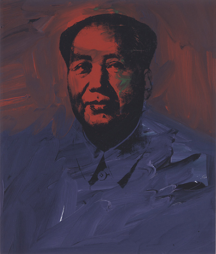 Andy Warhol - Mao, 1973, acrylic, clear acrylic medium, and silkscreen ink on linen
