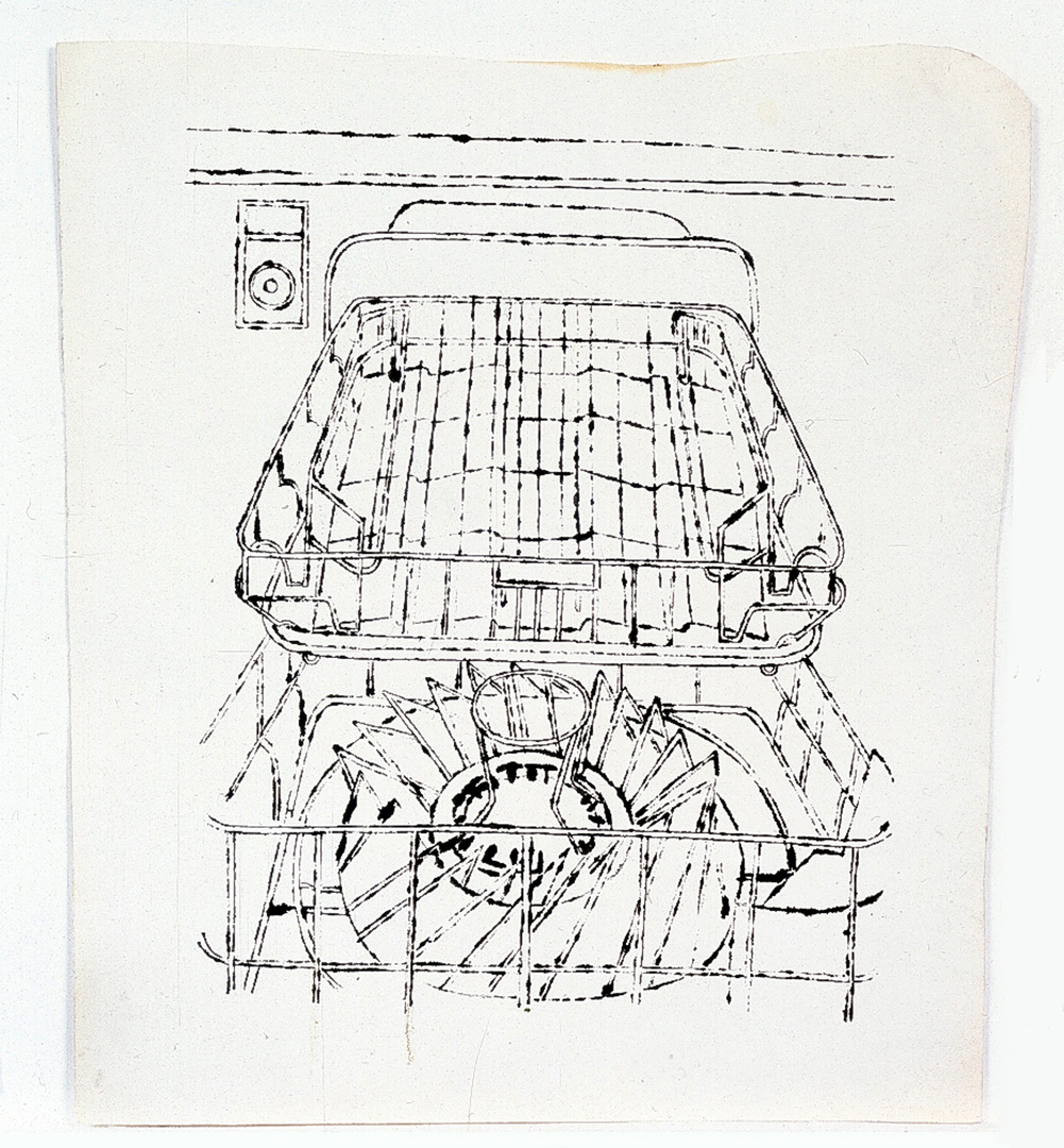 Andy Warhol - Dishwasher , 1960, ink on paper