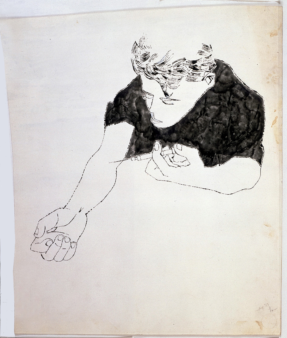 Andy Warhol - The Nation's Nightmare, 1951, ink on paper 