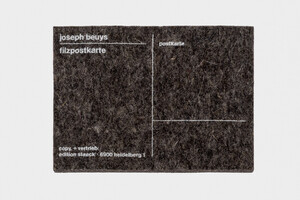 Joseph Beuys - Filzpostkarte (Felt Postcard), 1985, silkscreen on felt