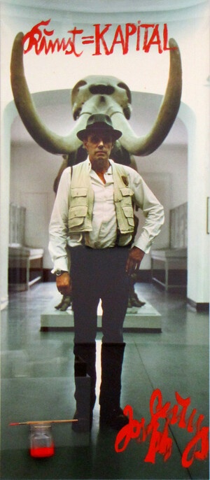 Joseph Beuys - Kunst = Kapital (Art = Capital), 1984, Cibachrome on aluminum, glass jar with paint