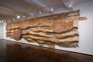 El Anatsui - Intermittent Signals, 2009, found aluminum and copper wire