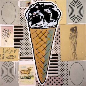 Donald Baechler - Untitled [Cone (A Feat of Strength)], 2000, silkscreen