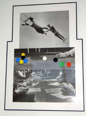 John Baldessari - Three Moments (with Pool Table), 1992/99, black lithography all other colors silkscreen