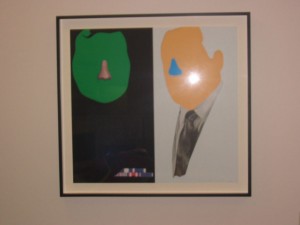 John Baldessari - Noses &amp; Ears, Etc.:The Gemini Series: Two Faces, One with Nose and Military Ribbons; One with (Blue) Nose and Tie, 2006
