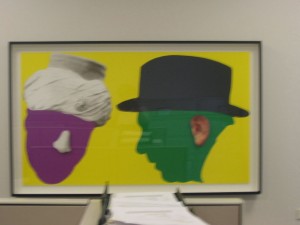 John Baldessari - Noses &amp; Ears, Etc.: The Gemini Series: Two Profiles, One with Nose and Turban (B&amp;W); One with Ear (Color) and Hat, 2006