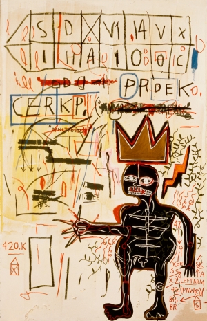 Jean‐Michel Basquiat - With Strings Two, 1983, acrylic, and oilstick on canvas