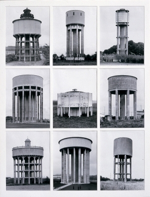 Bernd and Hilla Becher - Water Towers, 1972, nine black and white photographs